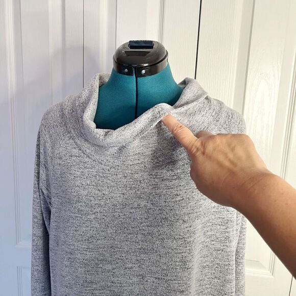 Soft Surrounding Brianne Sweater Cowl Neck Long Sleeve Patch Pocket Dress - Picture 5 of 14